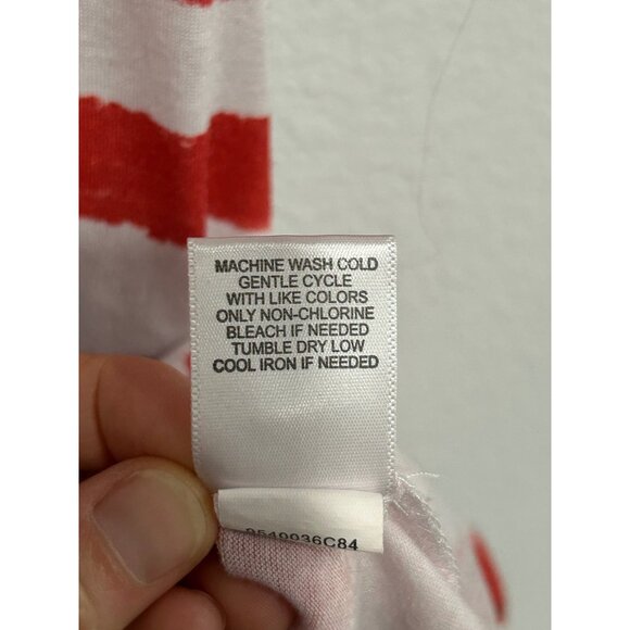 OneWorld American Flag Cold Shoulder Top Red White Striped Blue Stars Sz XL - Picture 9 of 11